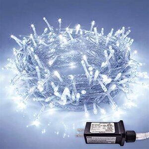 JMEXSUSS 66ft 200 LED String Lights Indoor Outdoor, White Christmas Lights Clear